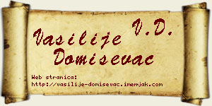 Vasilije Domiševac vizit kartica